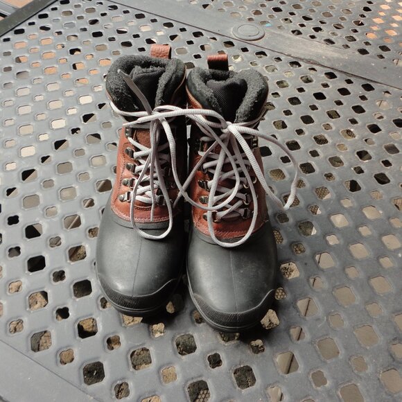DONNER MOUNTAIN Men's Brown & Black Leather Waterproof Duck Boots Size 10M - Picture 1 of 10